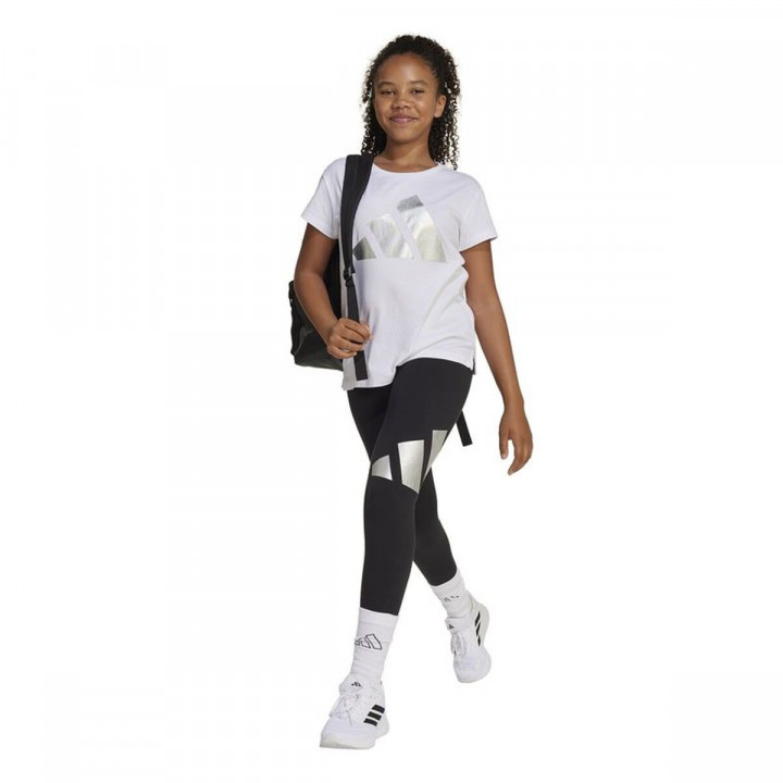 Child's Short Sleeve T-Shirt Adidas Glam White