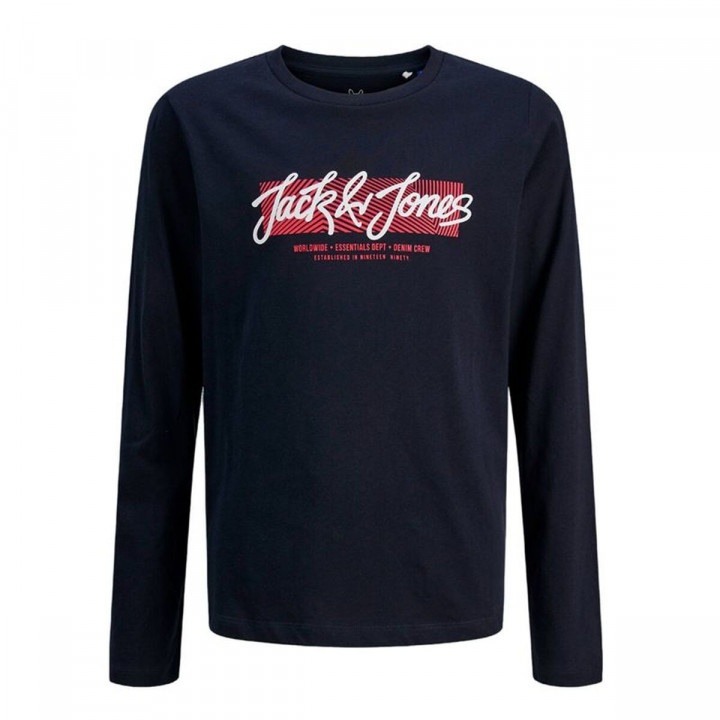 Langarm T-Shirt für Kinder Jack & Jones Jjurban Ls Crew Neck Sky Marineblau