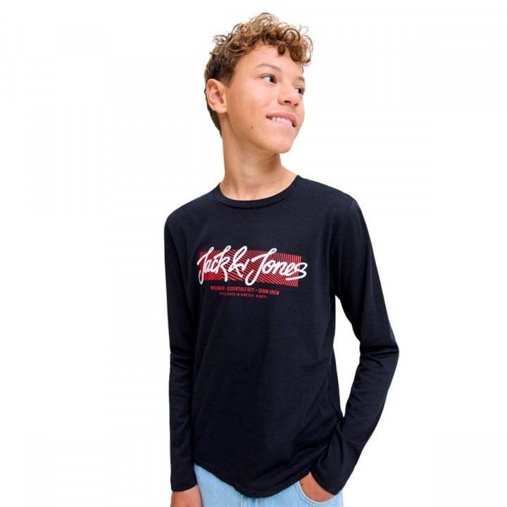 Children’s Long Sleeve T-shirt Jack & Jones Jjurban Ls Crew Neck Sky Navy Blue