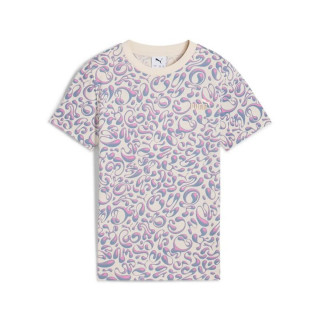 Camiseta de Manga Corta Infantil Puma Tweenerverse Aop Beige