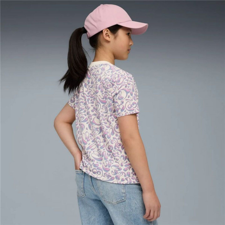 Camiseta de Manga Corta Infantil Puma Tweenerverse Aop Beige