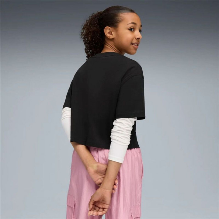 Child's Short Sleeve T-Shirt Puma Essentials 2 Color No. 1 Black