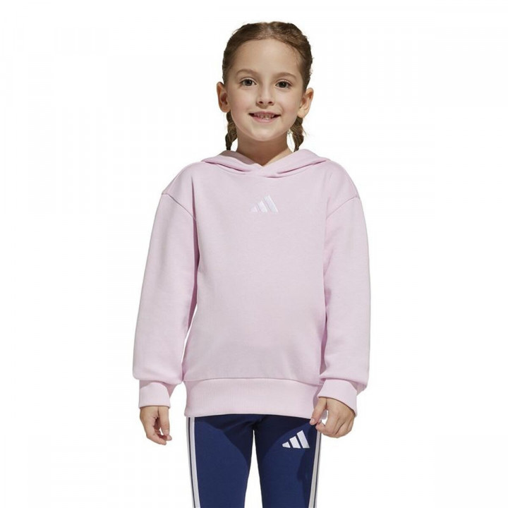 Hooded Sweatshirt for Girls Adidas LK SL FL HD Pink