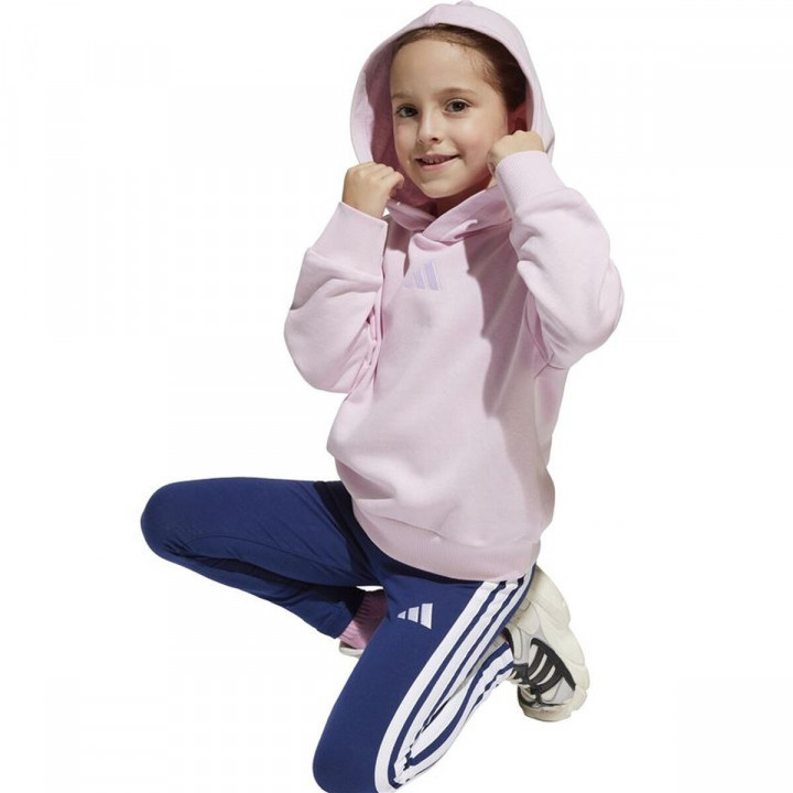 Sudadera con Capucha Niña Adidas LK SL FL HD Rosa