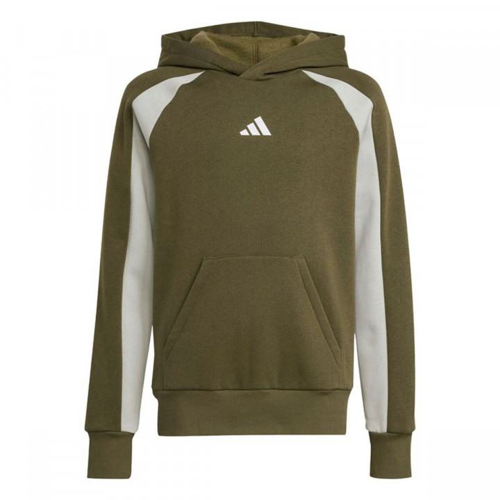 Sweat à capuche enfant Adidas Cb Fl Hd Vert foncé