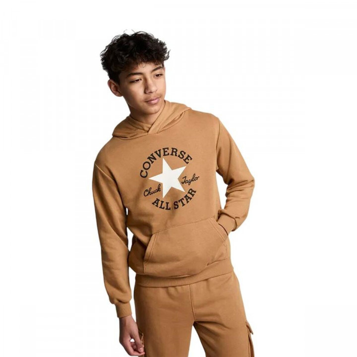 Sweat à capuche enfant Converse Cnvb Dissected Chuck Rlx Fit F Marron