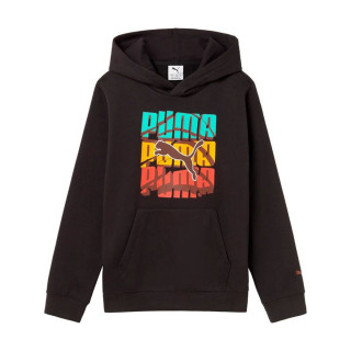 Jungen Sweater mit Kapuze Puma Graphic Logo Colour Schwarz