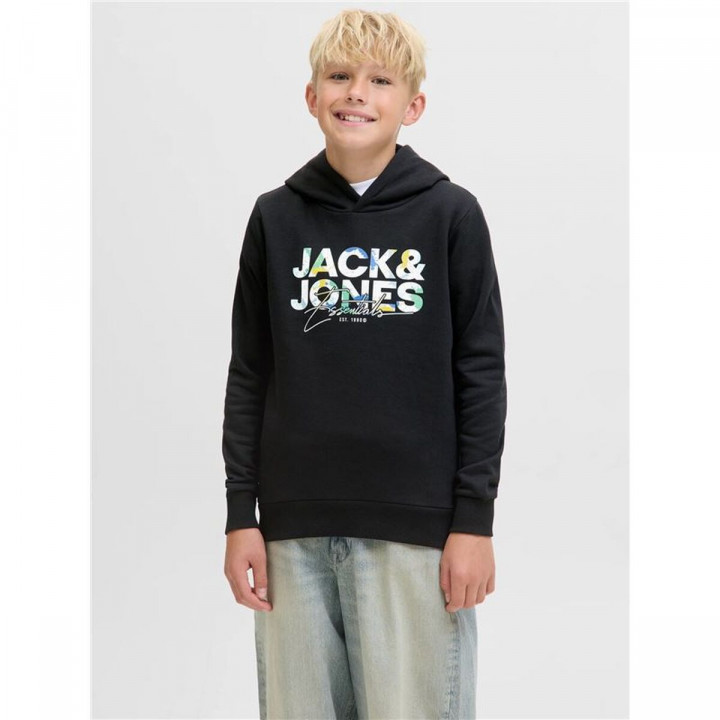 Sweat à capuche enfant Jack & Jones Jjgeplas Noir