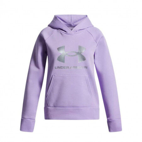 Sudadera con Capucha Niña Under Armour Rival Flc Shimmer Hdy Lavanda