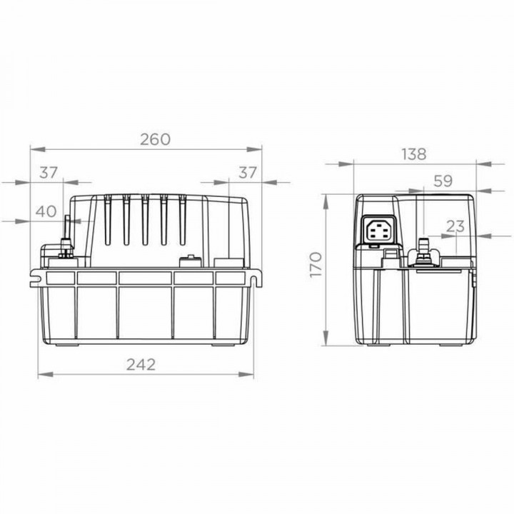 Condensaatopvoerpomp SFA Sanicondens Pro V02 450 g