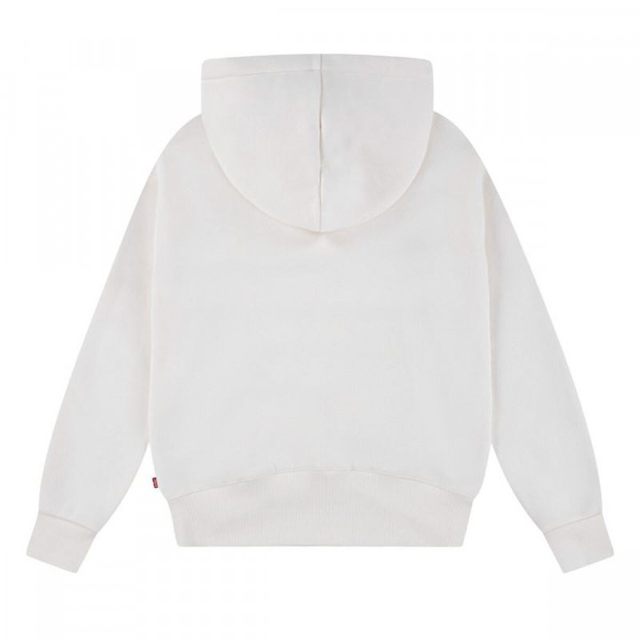 Sudadera con Capucha Niña Levi's Batwing Patch Blanco