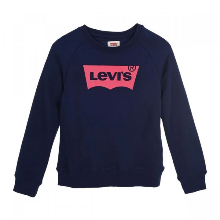 Sudadera sin Capucha Niña Levi's Batwing Crewneck Azul Azul oscuro