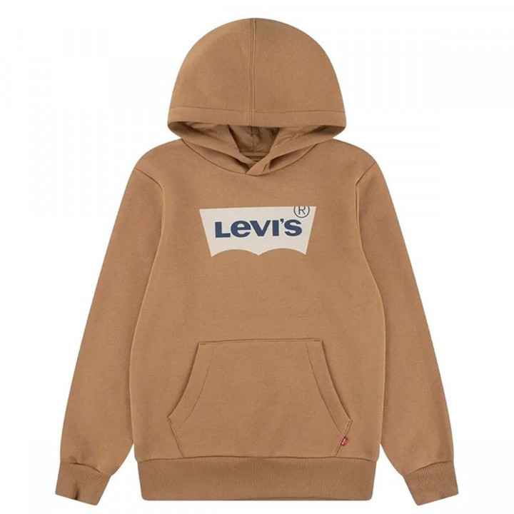 Jungen Sweater mit Kapuze Levi's Batwing Screenprint Hoodie Braun