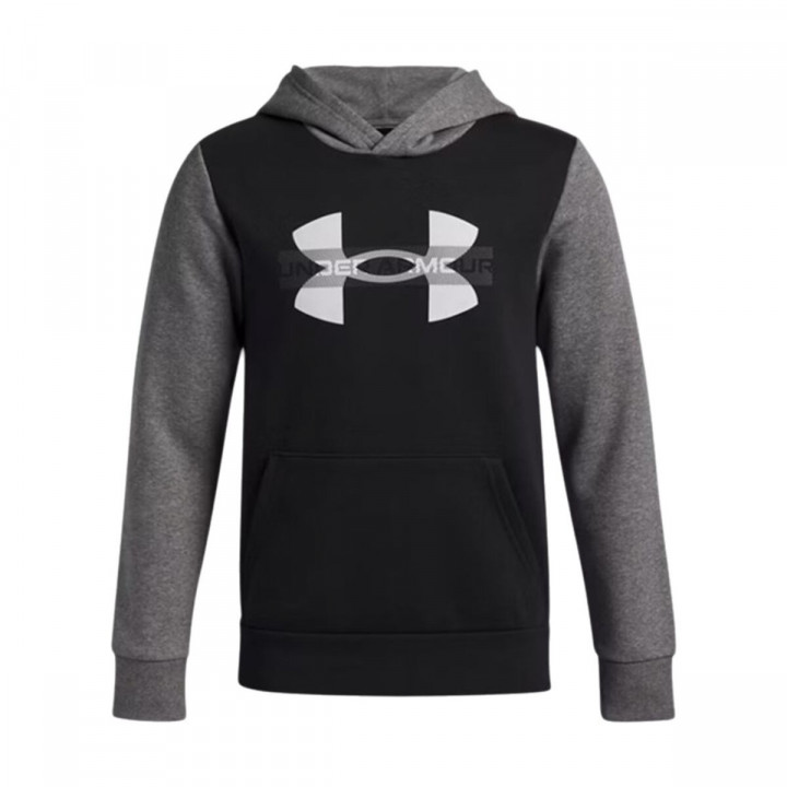 Sweatshirt met Capuchon voor Meisjes Under Armour Rival Flc Cblck Grphc Hd Zwart
