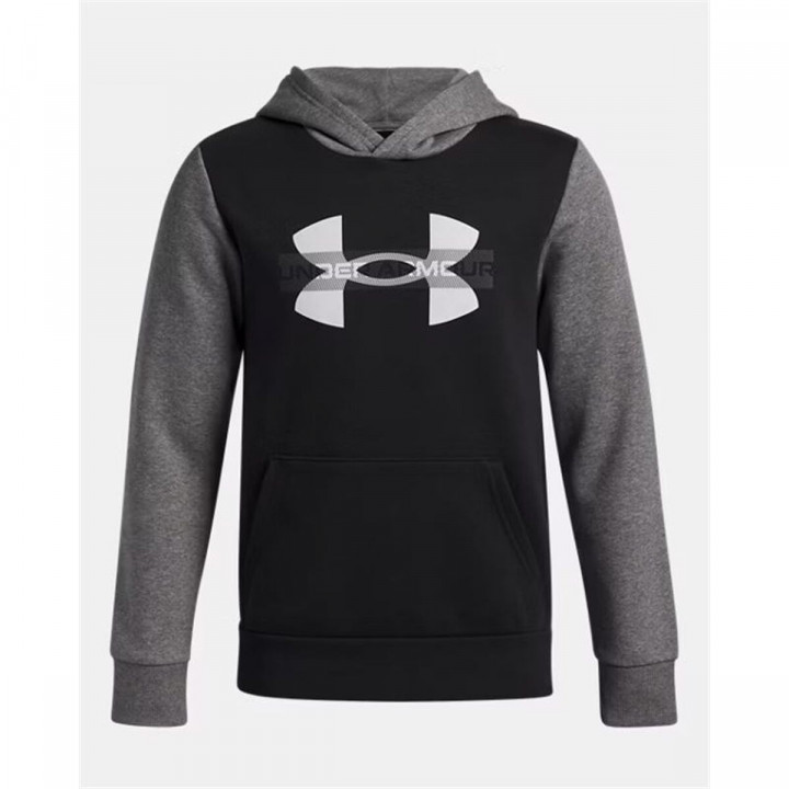 Sweat-shirt à capuche fille Under Armour Rival Flc Cblck Grphc Hd Noir