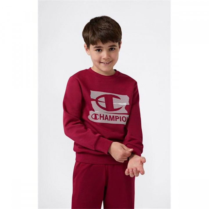 Jungen Sweater ohne Kapuze Champion Graphic Shop Granatrot Dunkelrot
