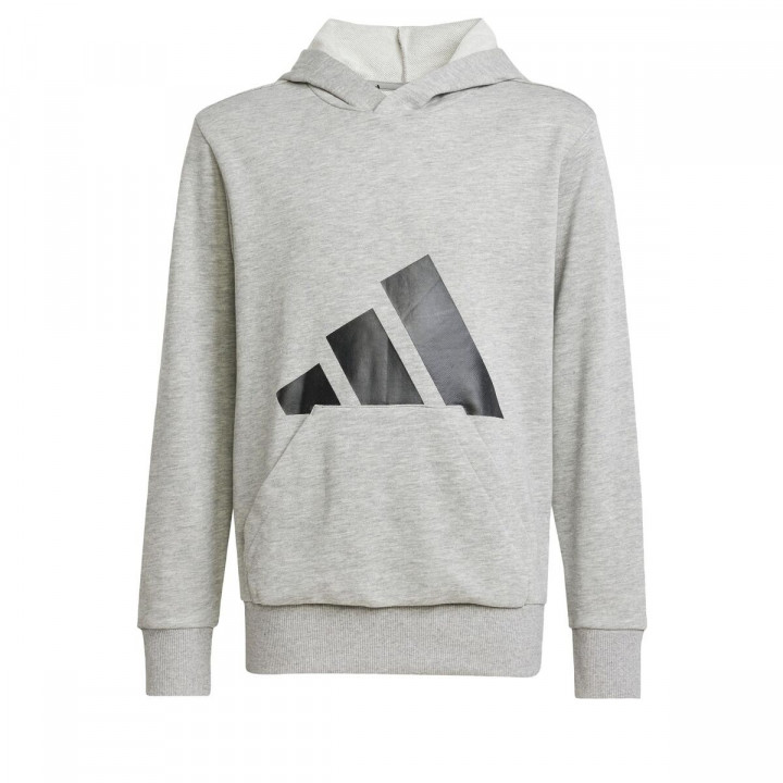 Hooded Sweatshirt for Girls Adidas Big Logo French Terry Hd Light grey