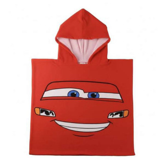 Serviette poncho avec capuche Cars Rouge 55 x 77 cm