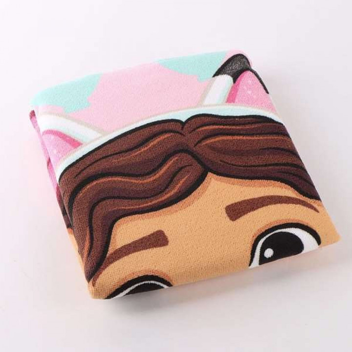 Poncho-Asciugamano con Cappuccio Gabby's Dollhouse Rosa chiaro 55 x 77 cm