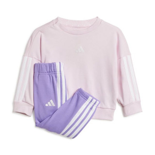 Completo Sportivo per Neonati Adidas 3 Bandas French Terry Jogger Rosa