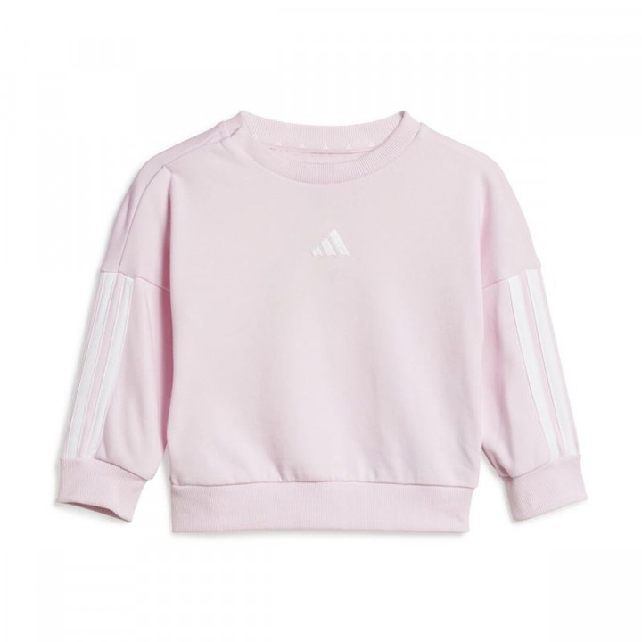 Completo Sportivo per Neonati Adidas 3 Bandas French Terry Jogger Rosa