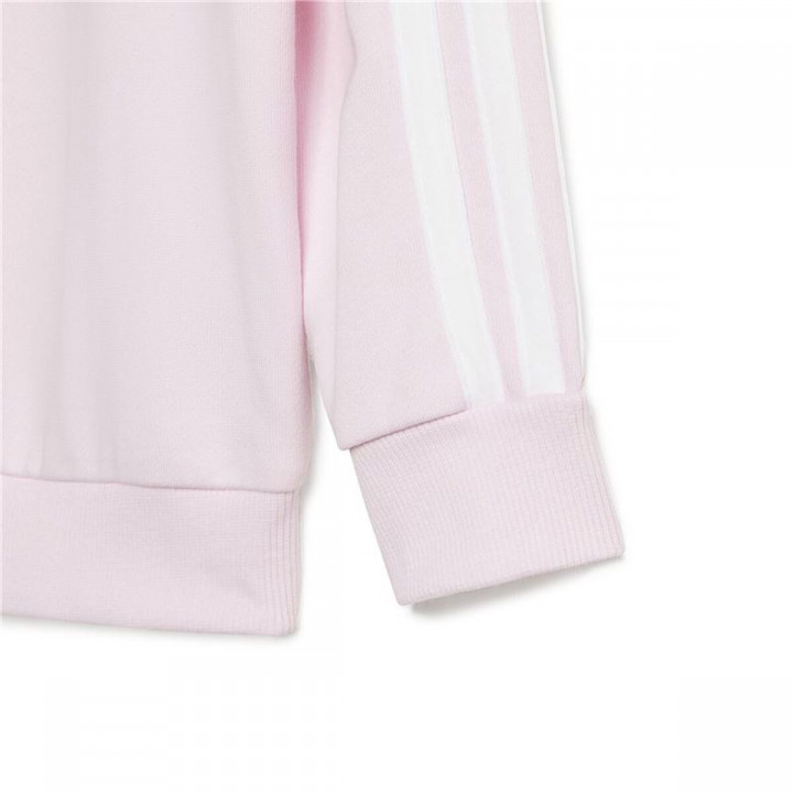 Conjunto Deportivo para Bebé Adidas 3 Bandas French Terry Jogger Rosa