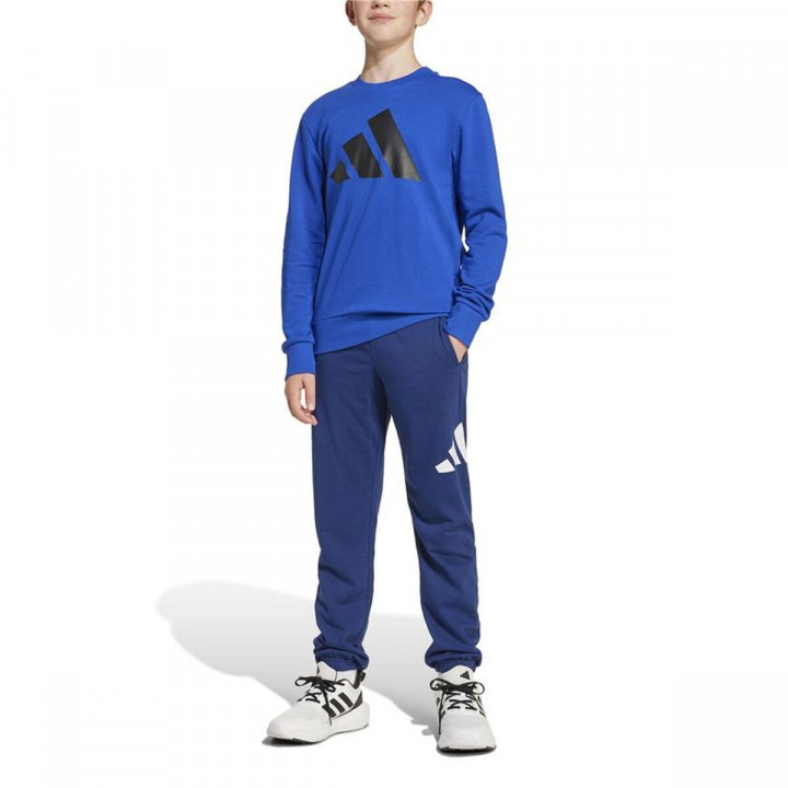 Kinder-Trainingsanzug Adidas Big Logo French Terry Jog Blau
