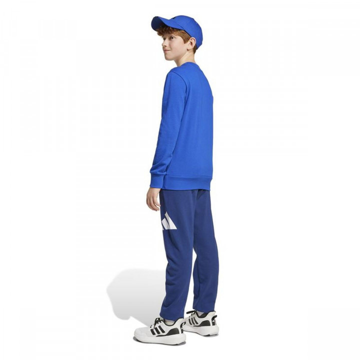 Kinder-Trainingsanzug Adidas Big Logo French Terry Jog Blau