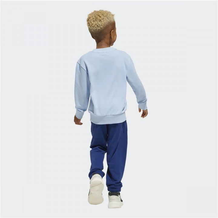 Joggingpak voor kinderen Adidas Lk Big Logo French Terry Jog Blauw