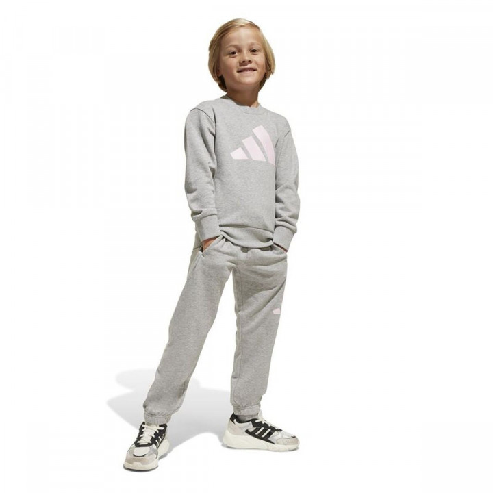Tuta da Bambini Adidas Lk Bl French Terry Jog Grigio