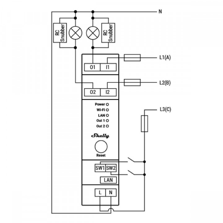 Relay Module Shelly DIN PRO 2