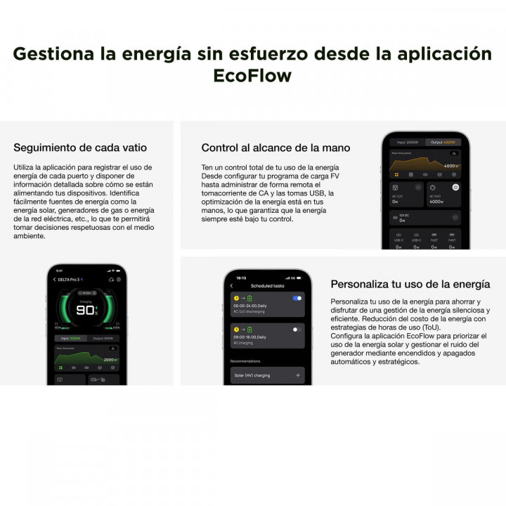 Ecoflow Estación Energía 4000Wh/ 4000W Delta 3 Pro