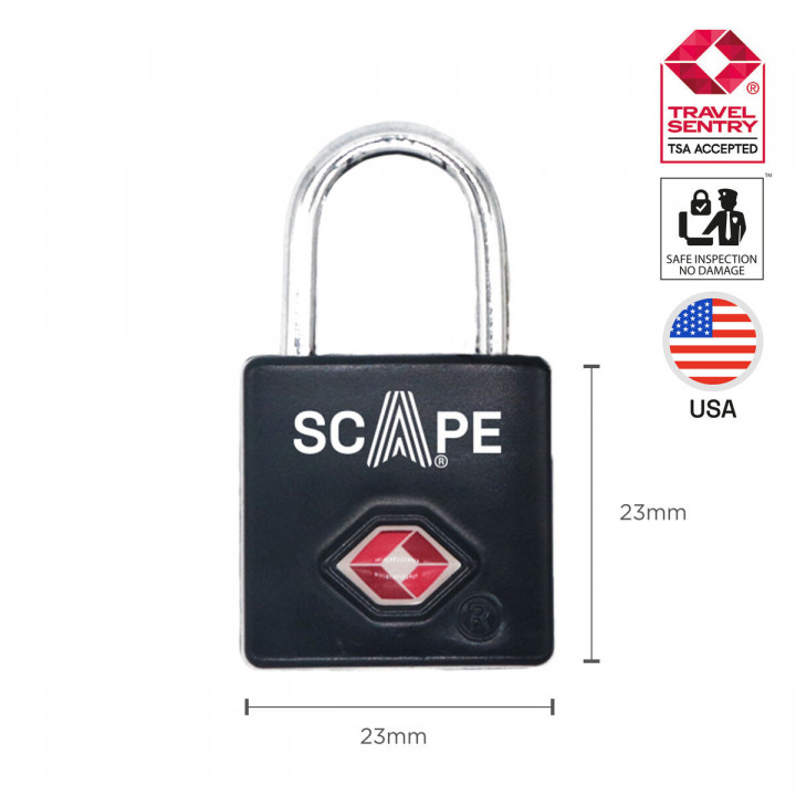 Key padlock Scape Travel TSA-K02 Metal Rectangular