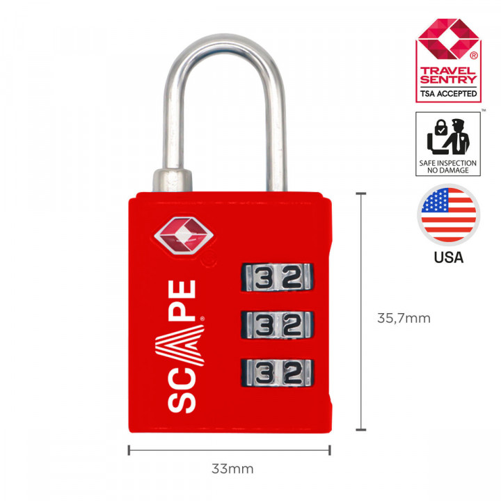 Combination padlock Scape Travel TSA-001 2 Pieces