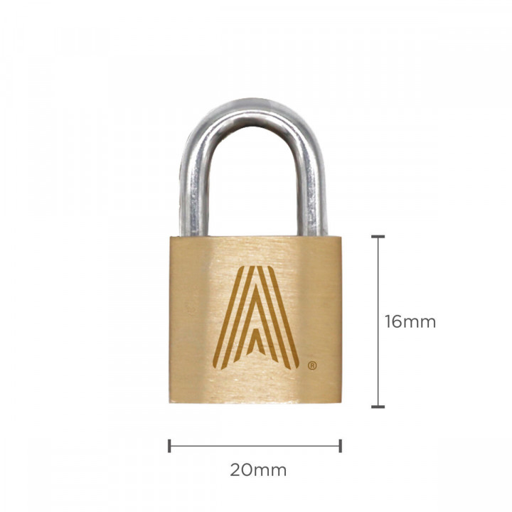 Key padlock Scape Travel XMM-K01 Brass Rectangular