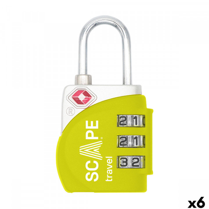 Scape Travel Candado TSA con combinación (azul, rojo, amarillo)