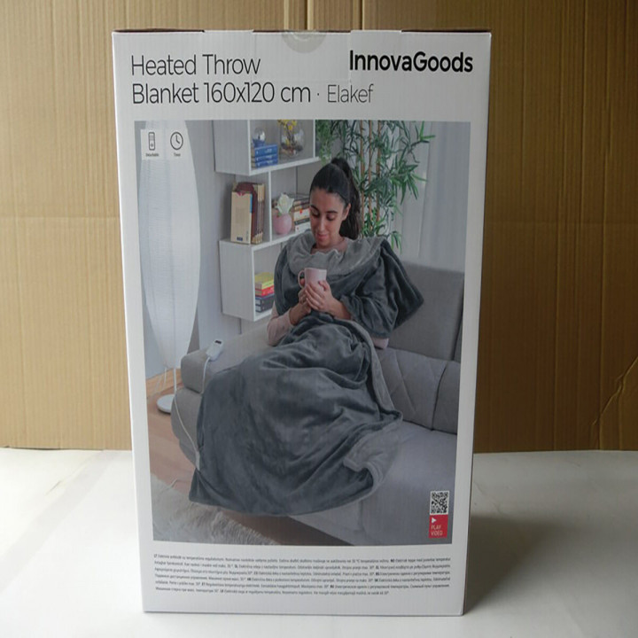 elektrische Abdeckung Elakef InnovaGoods Grau 120 x 160 cm Polyester 160 W (Restauriert A)