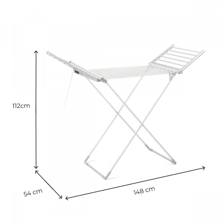 Étendoir électrique pliable avec ailes, écran tactile, minuterie et contrôle de la température Warmmat InnovaGoods 230 W 20 Barr