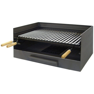 Lade met roestvrijstalen rooster Imex el Zorro Grill Antraciet Desktop (Refurbished D)
