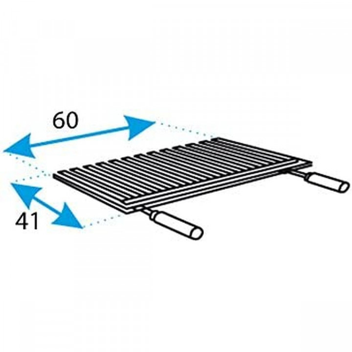 Tiroir avec grille en acier inoxydable Imex el Zorro Grill Charbon Bureau (Reconditionné D)
