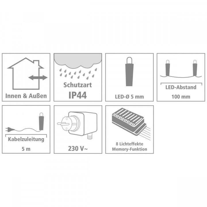 Guirnalda de Luces LED Blanco LED (Reacondicionado A)