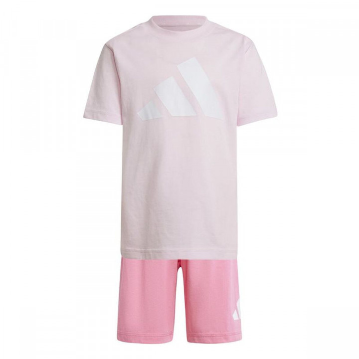 Conjunto Deportivo para Niños Adidas LK Big Logo Rosa 2 Piezas