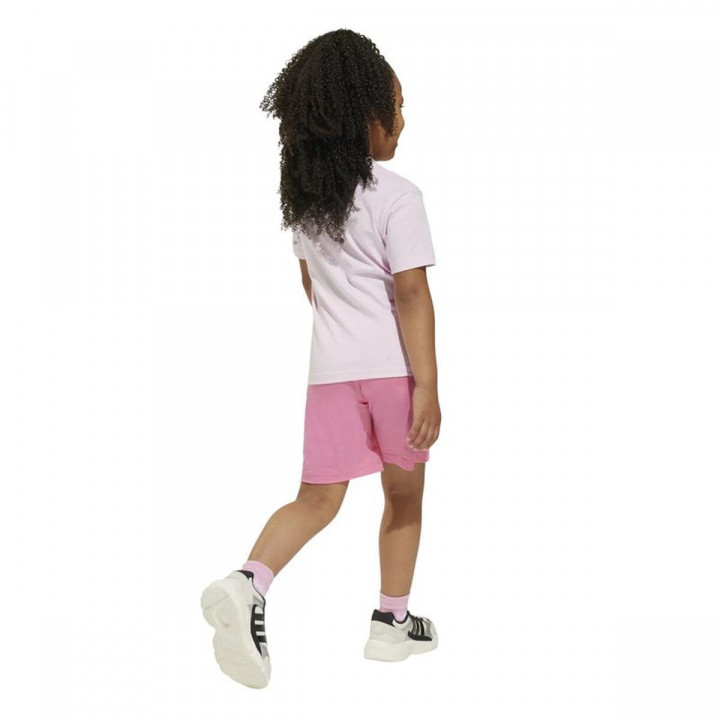 Sportoutfit voor kinderen Adidas LK Big Logo Roze 2 Onderdelen
