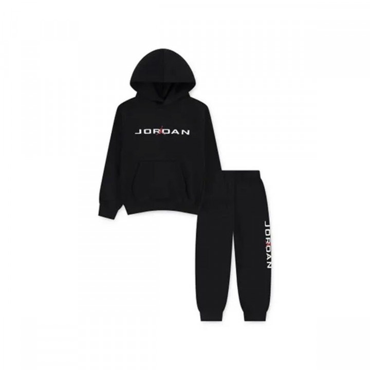 Ensemble de Sport pour Enfants Jordan Mj Stretch Hbr Flc Set Noir 2 Pièces