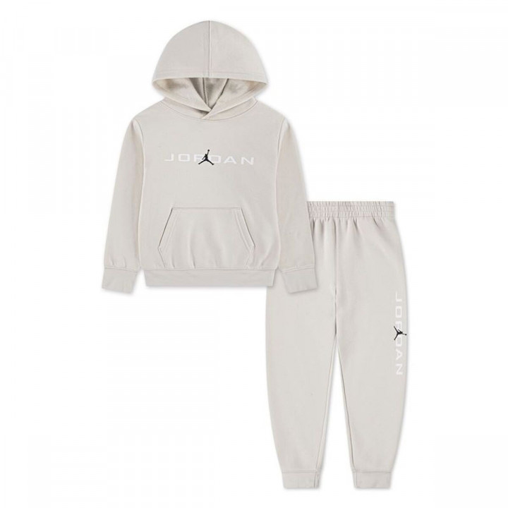 Completo Sportivo per Bambini Jordan Mj Stretch Hbr Flc Set Bianco 2 Pezzi