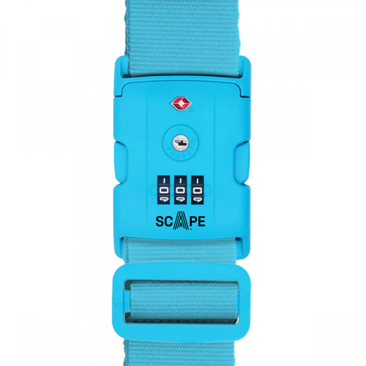 Scape Travel Correa para maleta TSA con combinación (azul,  rojo)