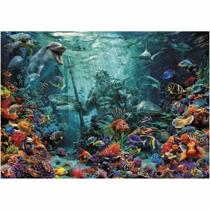 Puzzle Educa Poseidon in a Coral Reef 1000 Pièces