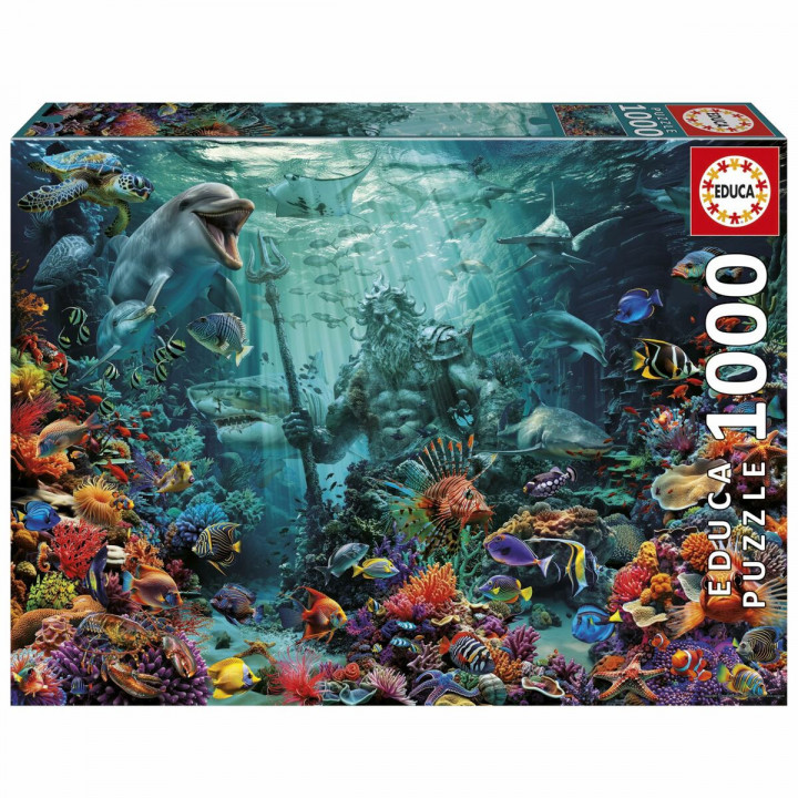 Puzzle Educa Poseidon in a Coral Reef 1000 Stücke