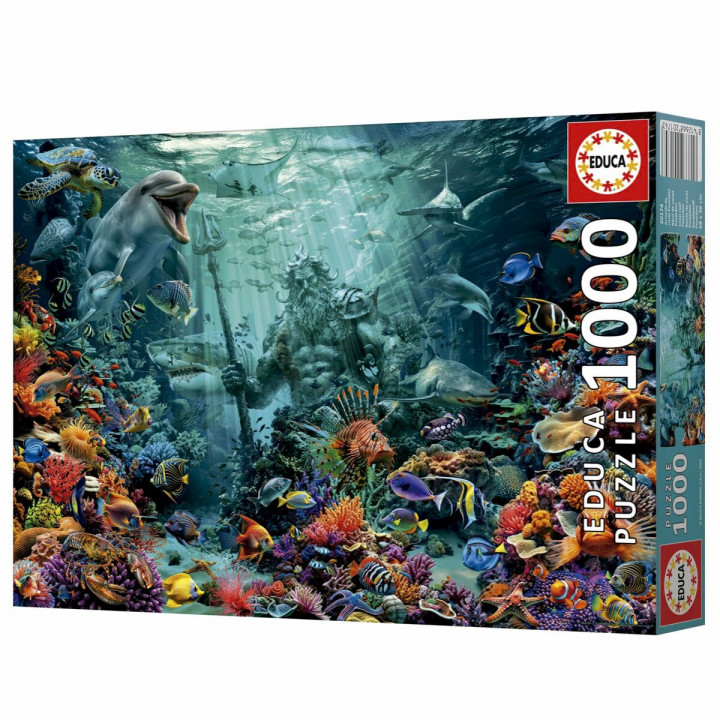 Puzzle Educa Poseidon in a Coral Reef 1000 Pezzi