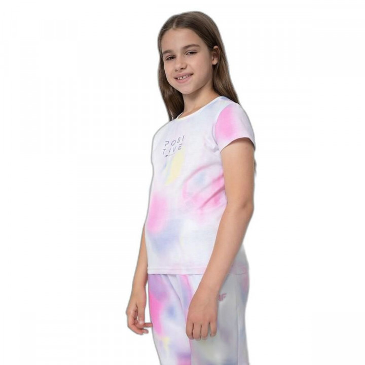 T-Shirt met Korte Mouwen voor kinderen 4F F382 Wit